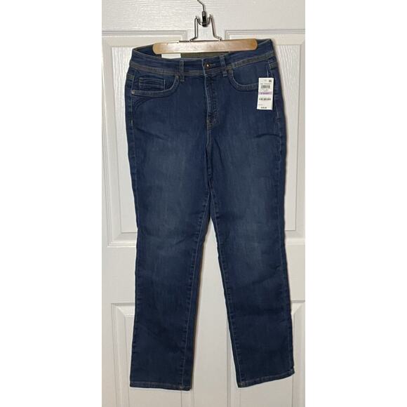 Style & Company Demin Jeans 6 Short Straight Leg High Rise Tummy Control NWT - Picture 4 of 13